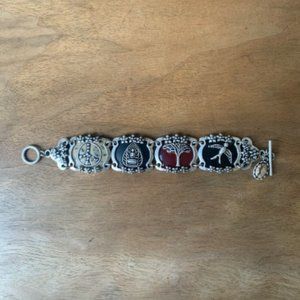 Vintage 90s Grunge Silvertone Bracelet